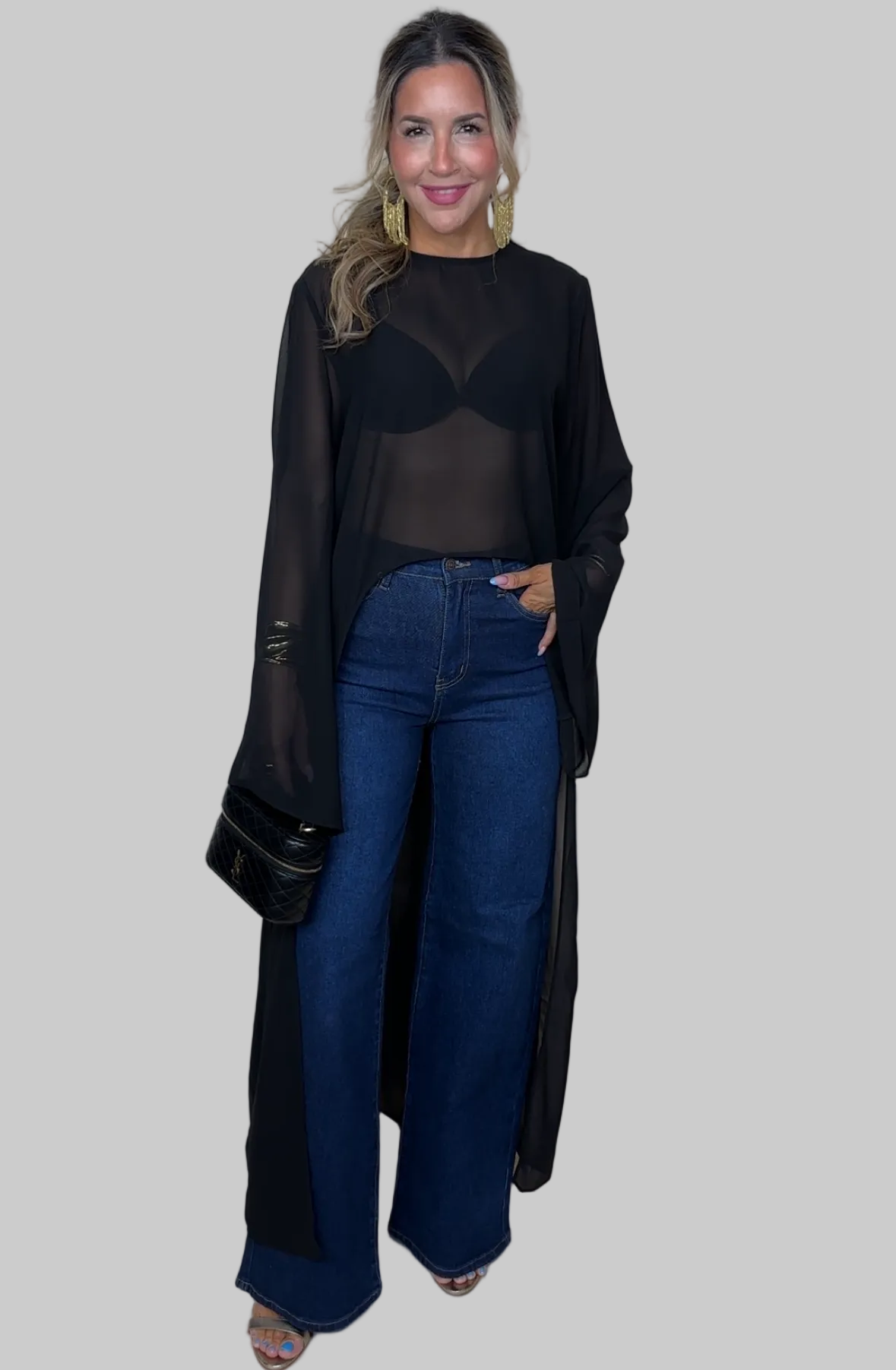 Chiffon Cape Top