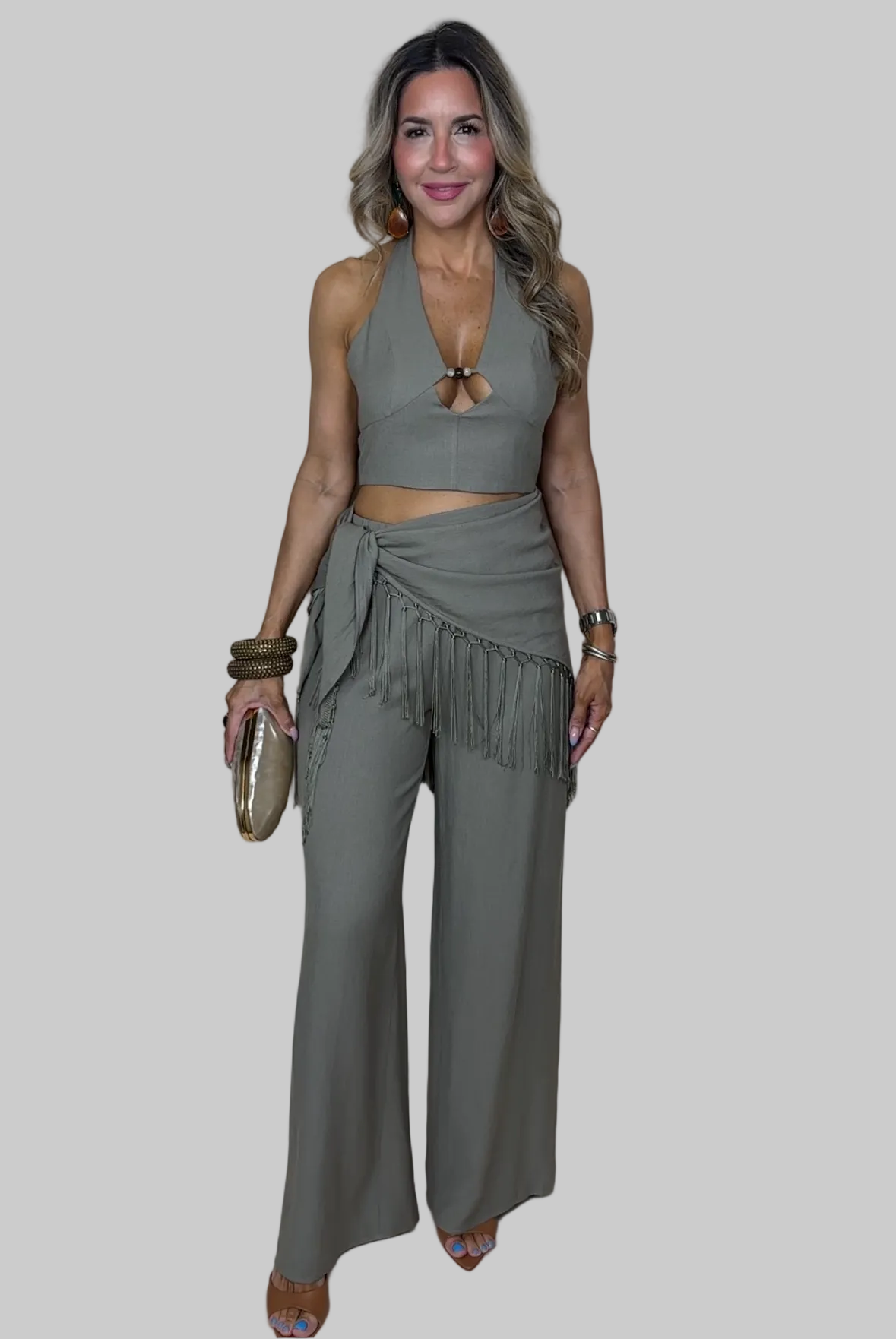 Fringe Wrap Three Piece Set