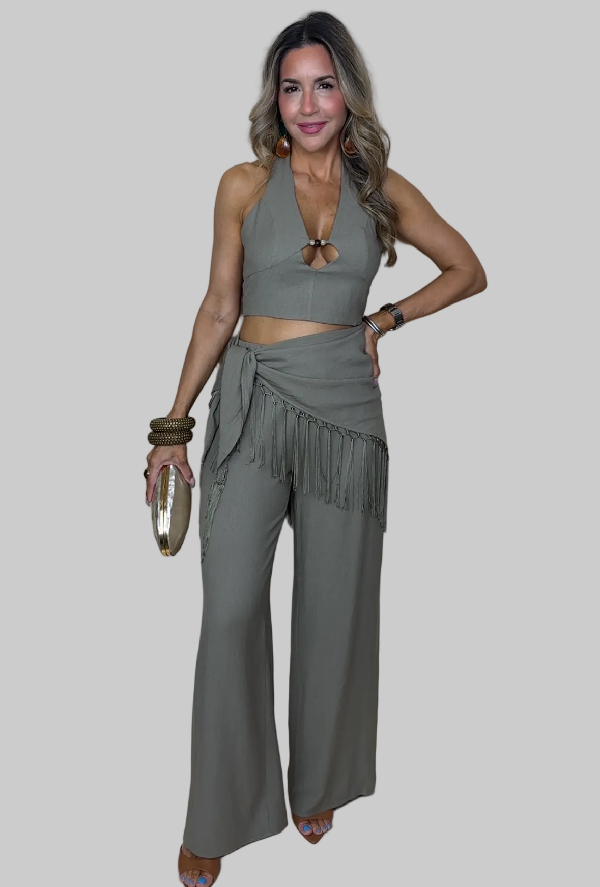 Fringe Wrap Three Piece Set