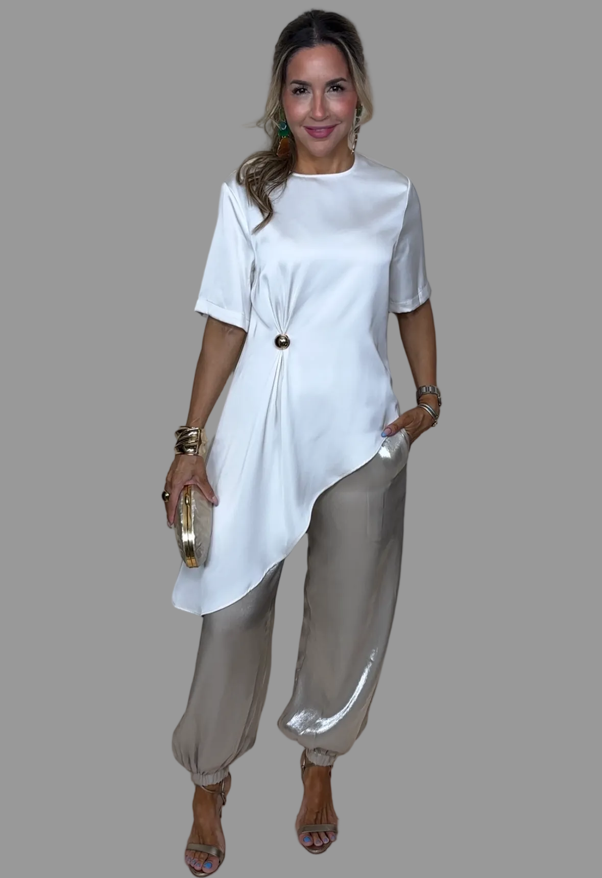 Taupe Balloon Pants