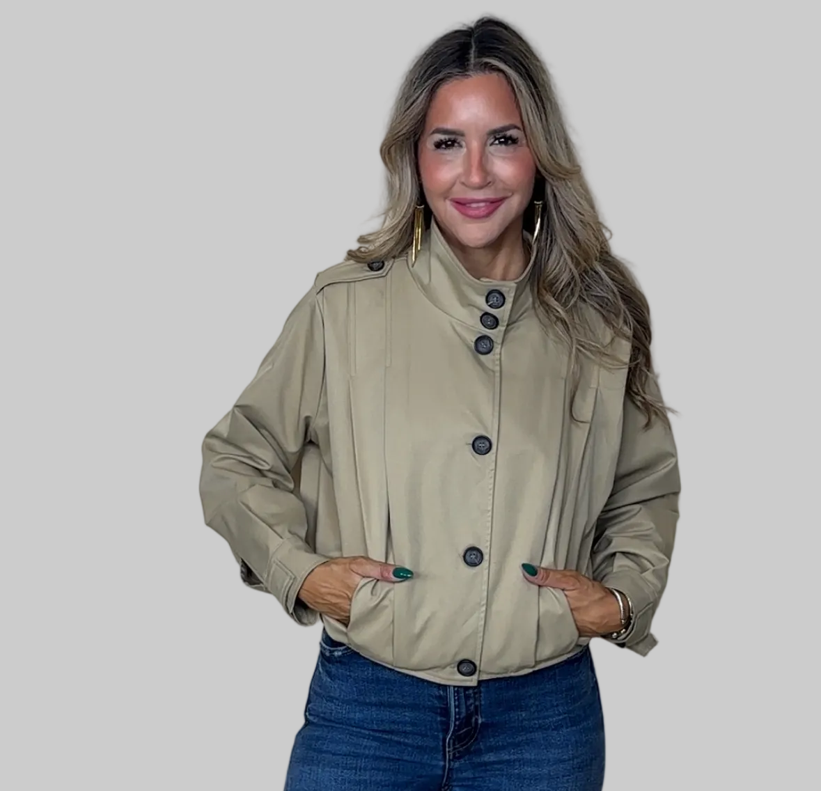 High Collar Statement Jacket