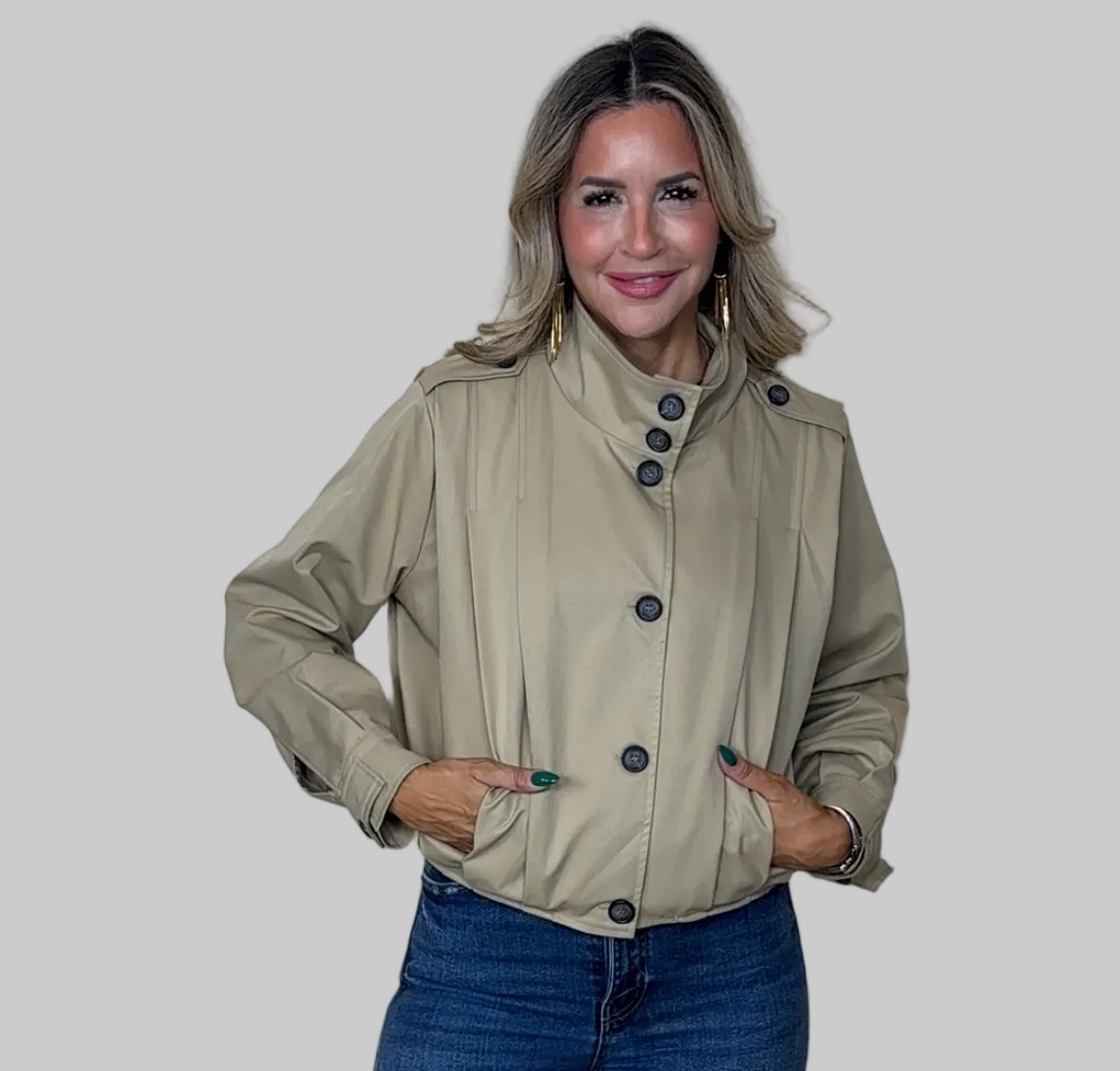 High Collar Statement Jacket