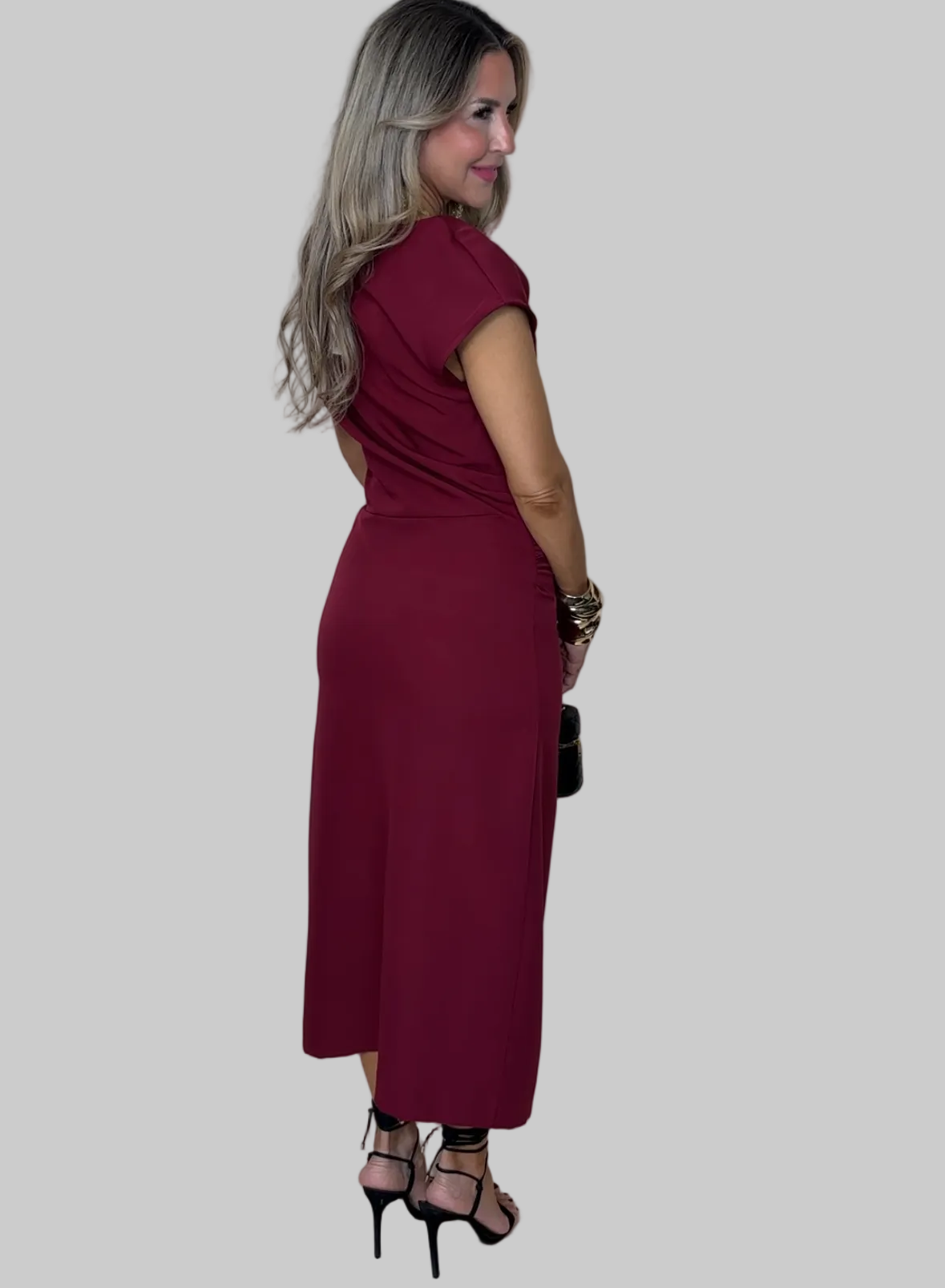 Burgundy Midi Dress