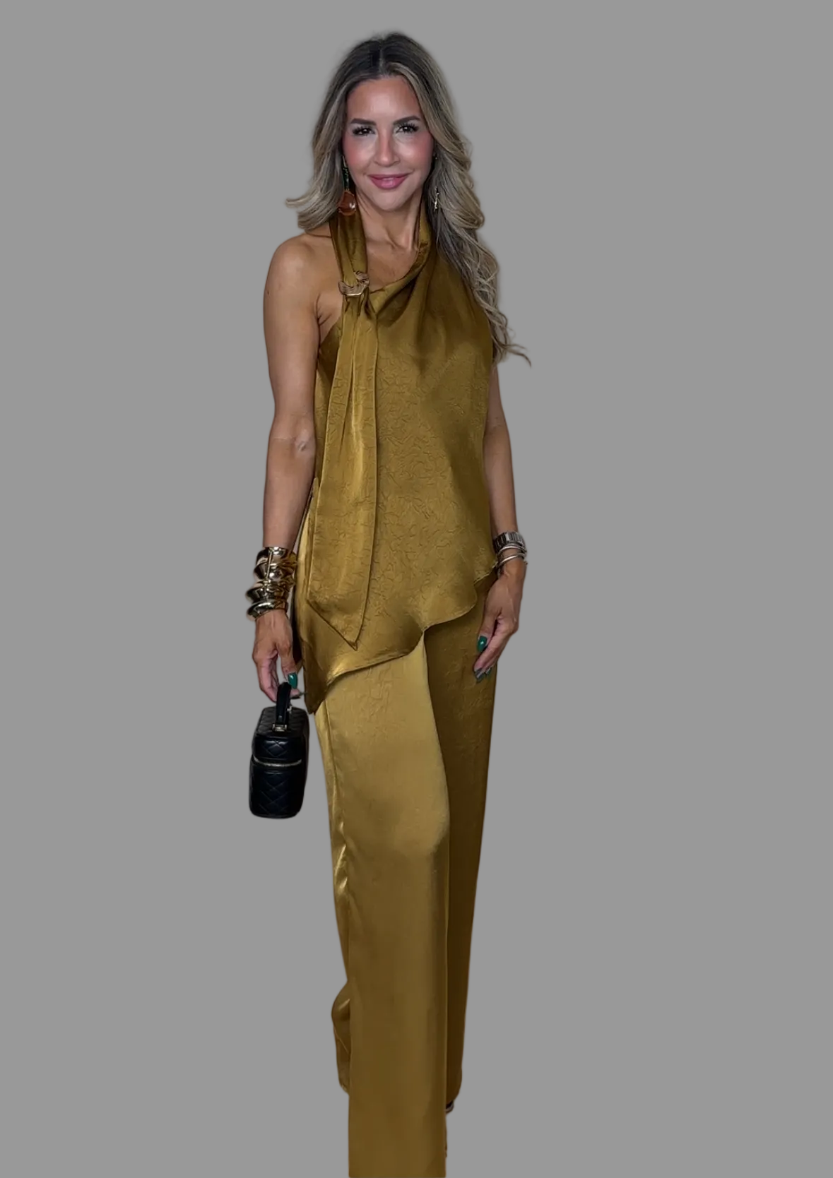 Golden Brown Palazzo Set