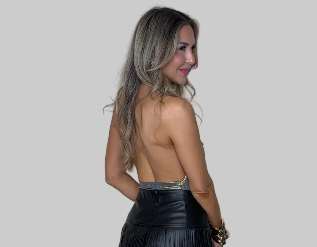 Gold Halter Top