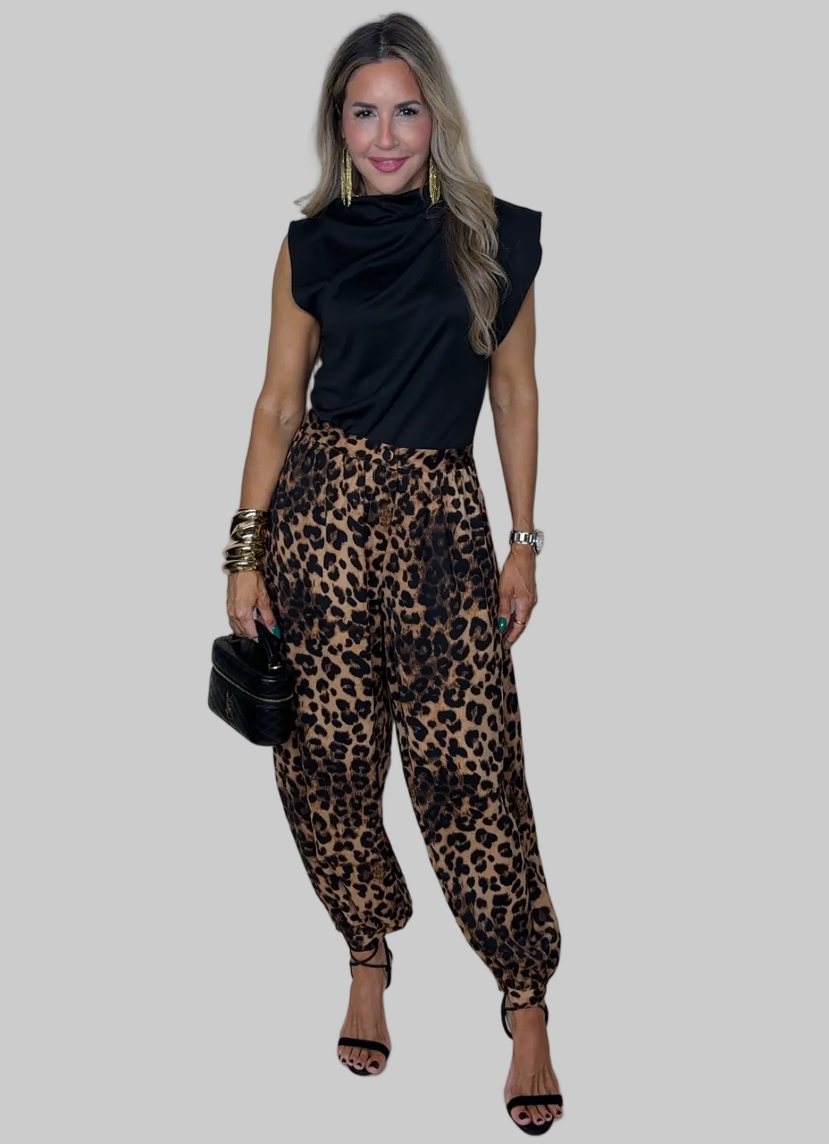 Leopard Print Balloon Pants