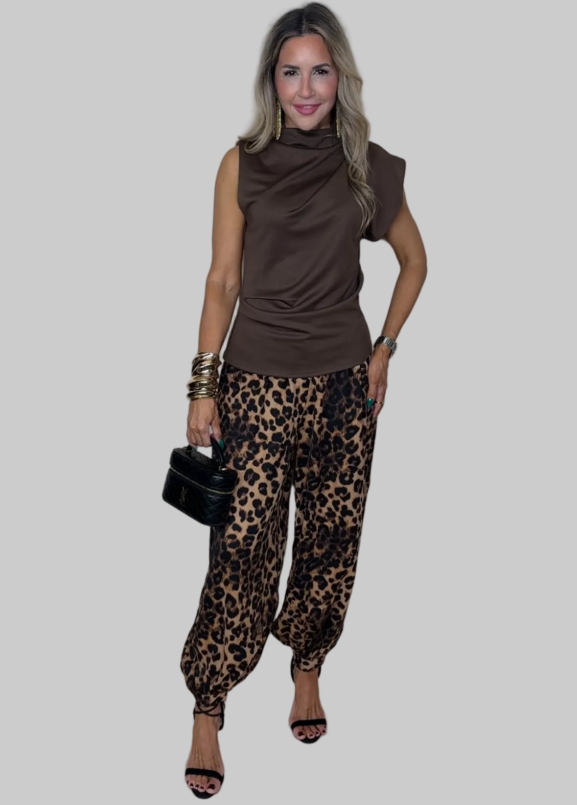 Leopard Print Balloon Pants