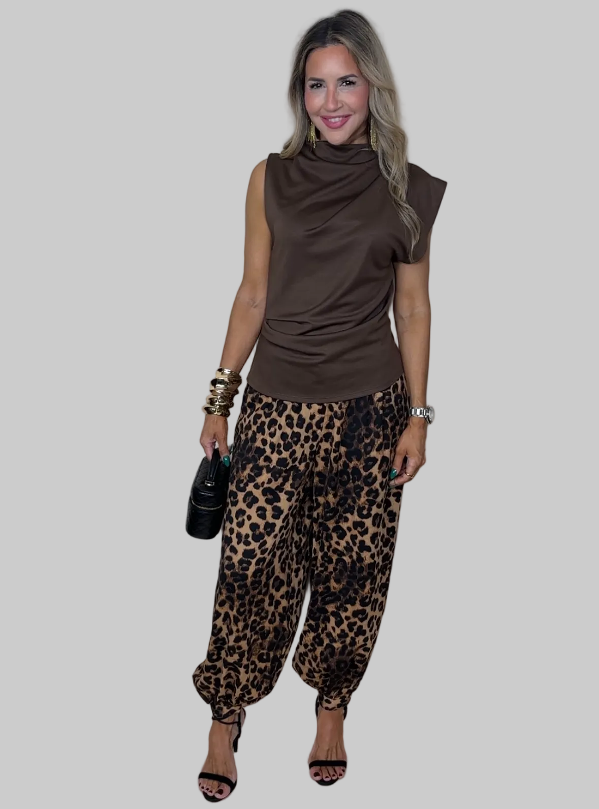 Leopard Print Balloon Pants
