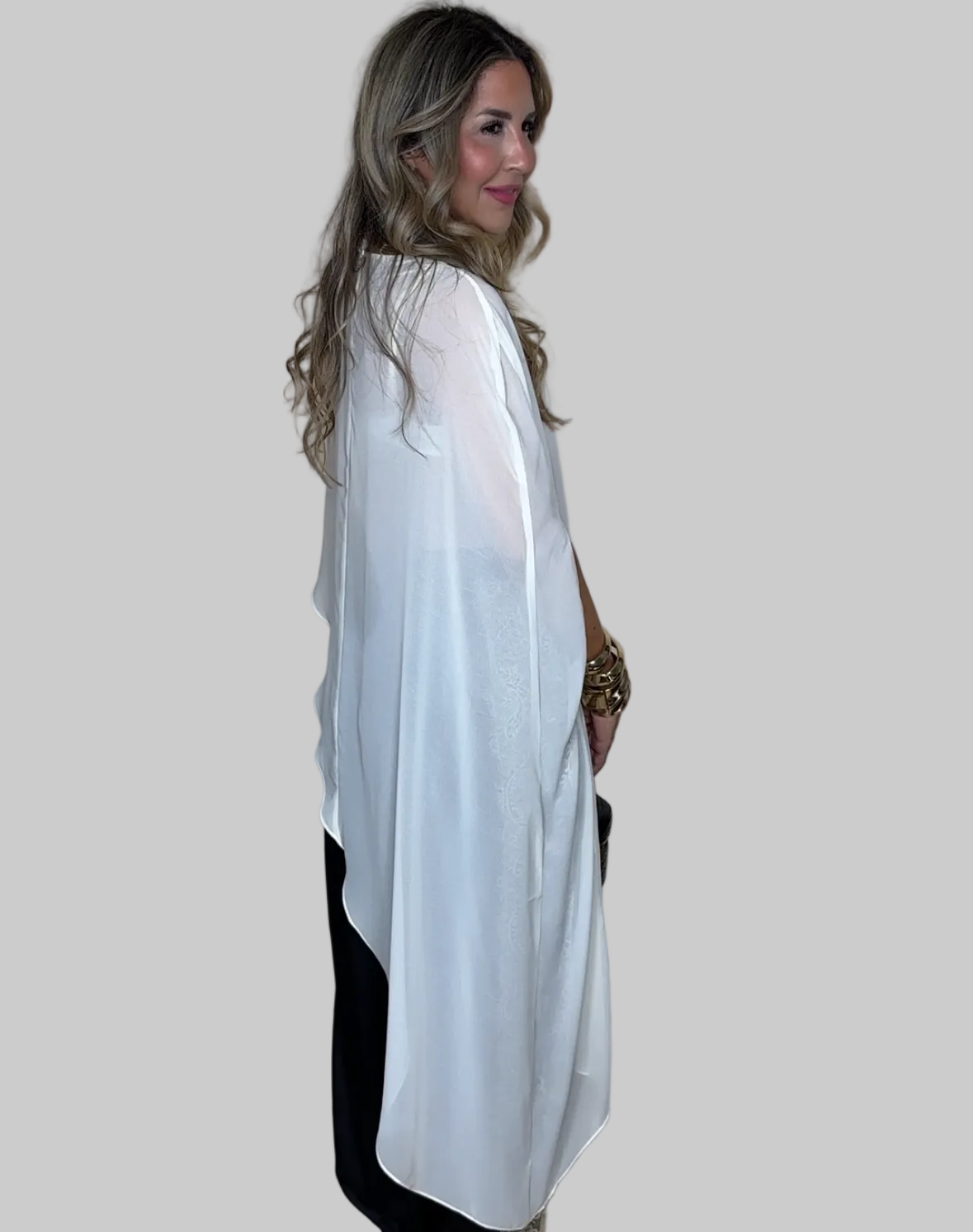 Cream Cape Top